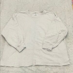 Aerie Women's Cream Crew Neck Sweater